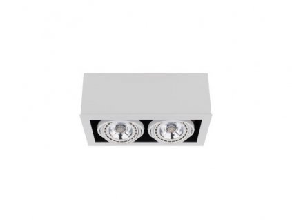 Stropní bodové osvětlení BOX, GU10, 2x75W, bílé