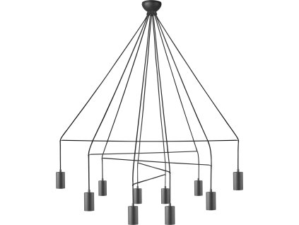 Závěsné osvětlení IMBRIA, černé, GU10, 10x35W