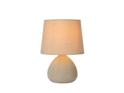 Moderní stolní lampa RAMZI, E14, 1 x 40W, krémová