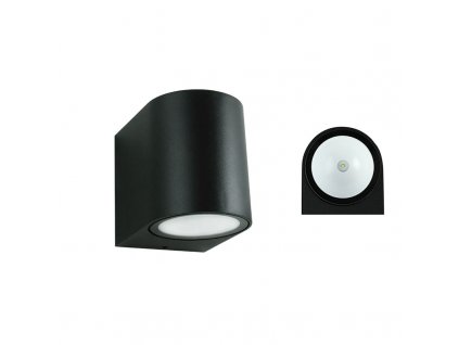 Venkovní LED nástěnné osvětlení REVOS R, 3W, denní bílá, IP65, černé