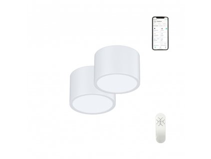 Sada 2x chytré stropní LED světlo Immax NEO RONDATE SMART, 12W, Zigbee, 15cm, kulaté, bílé
