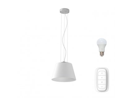 Chytré závěsné LED světlo na dálkové ovládání CONO, 1xE27, 8,5W, RGB, bílé