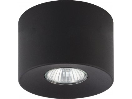 Stropní přisazené LED osvětlení ORION, 1xGU10, 10W, 8,5x11cm, kulaté, černé