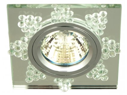 Podhledové stropní designové osvětlení BETT, 1xMR16, 50W, 9,5x9,5cm, hranaté, chromované