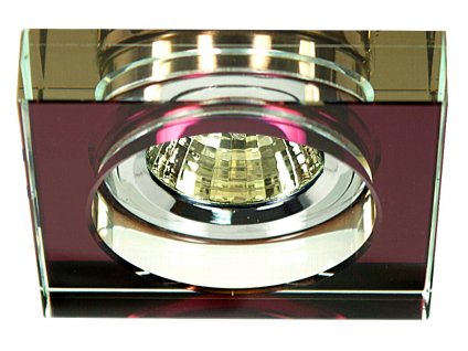 Stropní moderní podhledové osvětlení AGATHA, 1xMR16, 50W, 9x9cm, hranaté, fialové