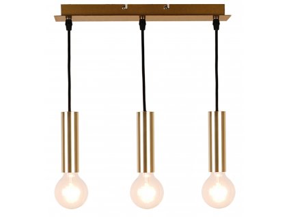 Závěsné moderní osvětlení nad jídelní stůl LAZIO, 3xE27, 40W, 14,2x9cm, zlaté