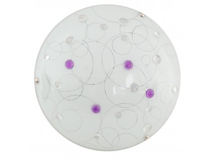Nástěnné / stropní LED osvětlení FERDINANDO, 10W, teplá bílá, 30cm, kulaté, fialové