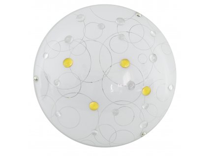 Nástěnné / stropní LED osvětlení FERDINANDO, 10W, studená bílá, 30cm, kulaté, jantarové
