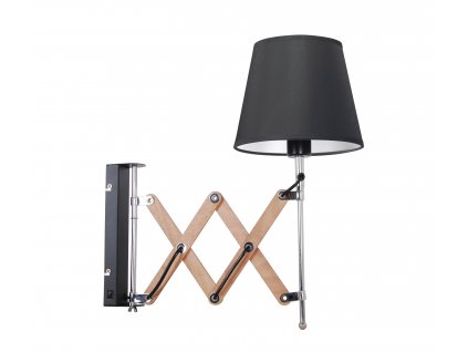 Nástěnná flexibilní lampa ve skandinávském stylu MODICA, 1xE27, 40W, černá