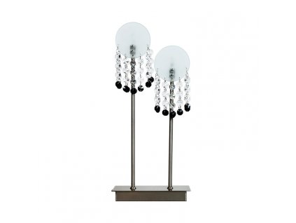 Stolní moderní lampa BIELLA, 2xG4, 20W, stříbrná