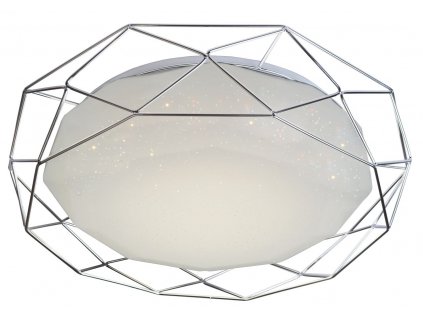 LED stropní osvětlení IGNAZIO, 24W, denní bílá, 43cm, kulaté, chromované