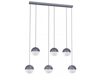 Závěsné moderní LED osvětlení nad jídelní stůl CAGLIARI, 6x5W, denní bílá, šedé