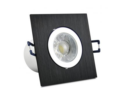 LED podhledové stropní osvětlení DARIEN, 5,5W, denní bílá, 9x9cm, hranaté, černé