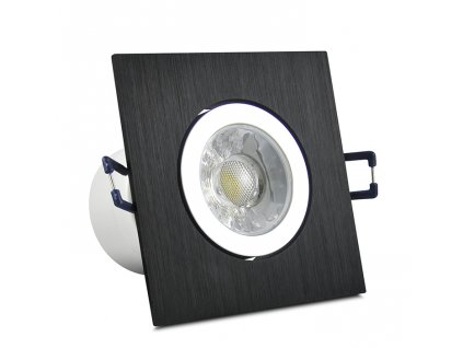 LED podhledové stropní osvětlení DARIEN, 5,5W, teplá bílá, 9x9cm, hranaté, černé