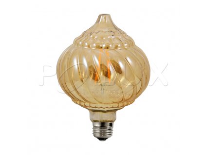 LED dekorativní vintage žárovka BALOO, E27,  BC125, 4W, 2700K, teplá bílá, 450lm, jantarová