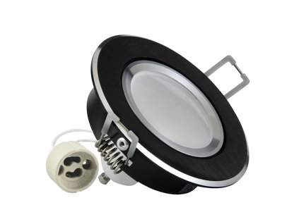 LED podhledové osvětlení SUNNY, 1xGU10, 3,5W, teplá bílá, 8cm, kulaté, černé