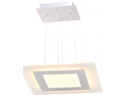 Závěsné moderní LED osvětlení LARA, 25W, denní bílá, 35x35cm, hranaté, bílé