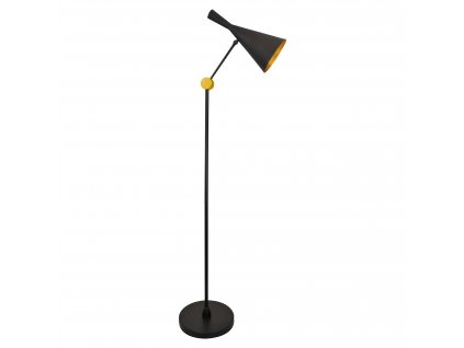 Stojací lampa ve skandinávském stylu NEW ORLEANS, 1xE27, 60W, černozlatá