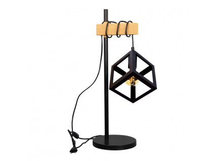 Skandinávské stolní dřevěná lampa RIVERSIDE, 1xE27, 60W