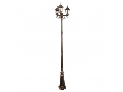 Venkovní stojací lampa MONTREAL, 3xE27, 60W, 250cm, patina