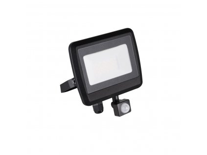 Venkovní LED nástěnný reflektor s čidlem ALERINO, 30W, denní bílá, černý, IP44
