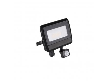 Venkovní LED nástěnný reflektor s čidlem ALERINO, 20W, denní bílá, černý, IP44