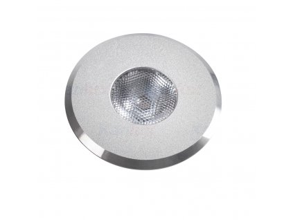 Podhledové LED bodové osvětlení MAXA, 1W, teplá bílá, 4cm, kulaté, stříbrné