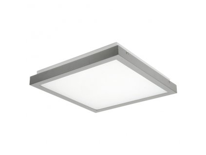 Přisazené LED stropní osvětlení s čidlem TYBIA, 38W, denní bílá, 41x41cm, hranaté, šedobílé