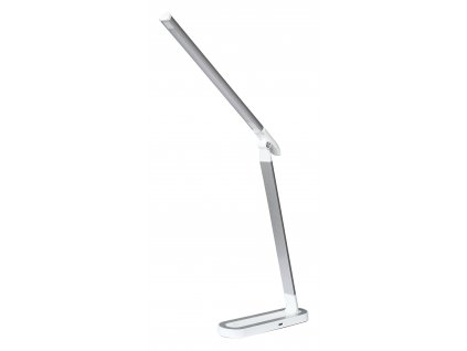 LED stolní kancelářská lampa MISHA, 7W, denní bílá, stříbrná, bílá