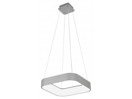 LED moderní závěsné osvětlení ADELINE, 28W, teplá-studená bílá, 45x45cm, hranaté, šedé