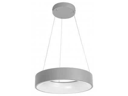 LED moderní závěsné osvětlení ADELINE, 24W, teplá-studená bílá, 45cm, kulaté, šedé