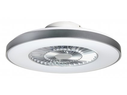 Stropní ventilátor s LED osvětlením DALFON, 40W, teplá-studená bílá, bílý, stříbrný, 60cm, kulatý