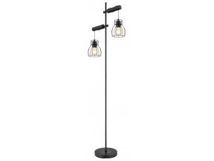 Stojací lampa ve skandinávském stylu MINA, 2xE27, 40W, černá