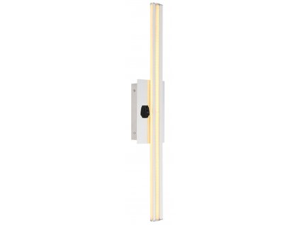 Nástěnné LED koupelnové světlo nad zrcadlo VIGGO, 18W, teplá bílá, flexibilní, stříbrné