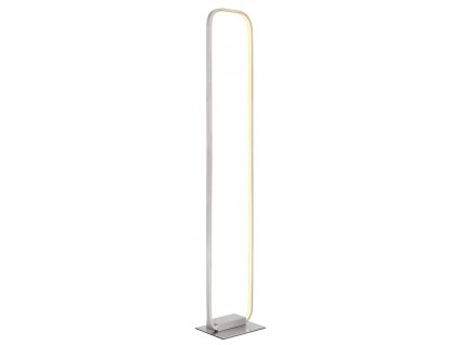 Stojací LED designová lampa SILLA, 24W, teplá bílá, stříbrná