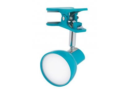 Stolní flexibilní LED lampa s klipem, 5W, teplá bílá, 14cm, modrá