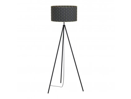 Moderní stojací lampa trojnožka MARASALES, 1xE27, 40W, černá