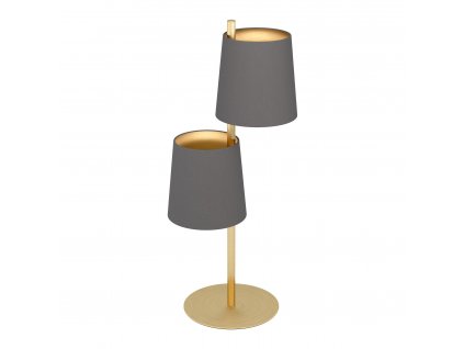 Moderní stolní lampa ALMEIDA 2, 2xE14, 40W, mosazná, cappuccino