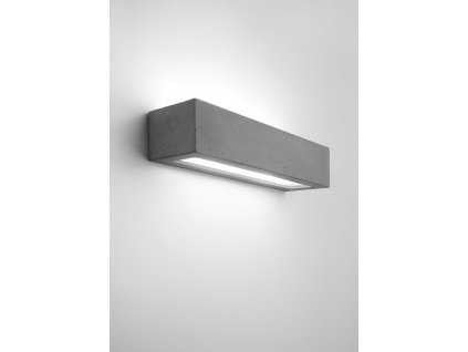 Nástěnné betonové osvětlení SOLID, 2xE27, 60W, šedé