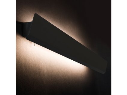 Podlinkové osvětlení WING LED, 1xT8, 11W, teplá bílá, 68cm, s vypínačem, černé