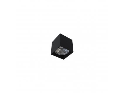 Stropní osvětlení COBBLE, 1xGU10, 75W, 13x13cm, hranaté, černé