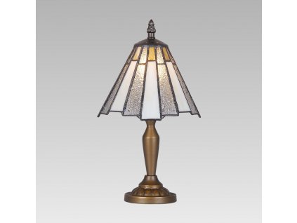Stolní vitrážová lampa TIFFANY TABLE, 1xE14, 40W, antická hnědá