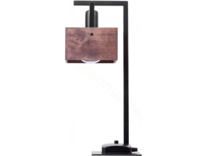 Stolní skandinávská lampa DAKOTA, 1xE27, 60W, černá, hnědá
