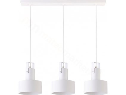 Závěsné industriální světlo nad jídelní stůl RIF PLUS, 3xE27, 60W, bílé
