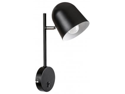 Nástěnná čtecí lampa s vypínačem EGON, 1xE14, 40W, černá