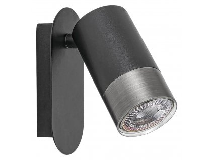 Nástěnné bodové osvětlení ZIRCON, 1xGU10, 5W, černé, stříbrné