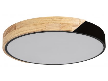 Stropní skandinávské LED osvětlení MAPLE, 24W, denní bílá, 40cm, kulaté, černé, hnědé