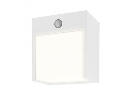 Venkovní nástěnné LED osvětlení BALIMO s čidlem, 12W, 12x13cm, matné bílé, IP44, čtverec