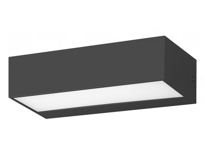 Venkovní nástěnné LED osvětlení HALDEN, 9W, 17x8x4,6cm, černé, IP65, kvádr