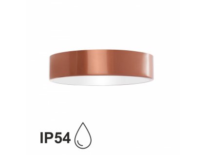 Přisazené stropní koupelnové osvětlení CLEO, 3xE27, 24W, 40cm, kulaté, měděné, IP54